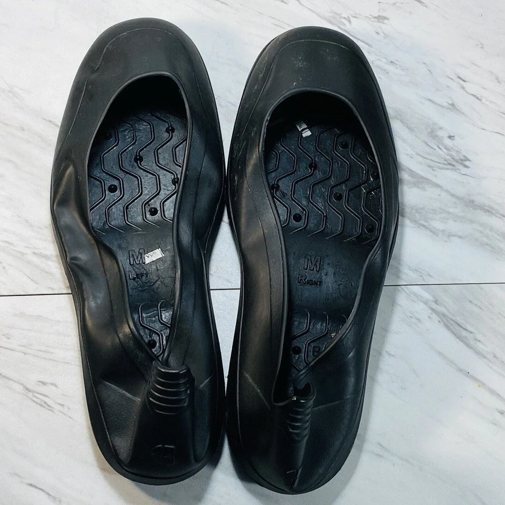 CrewGuard Shoes For Crews Slip Resistant Overshoes Unisex Black Latex M Men 8-9